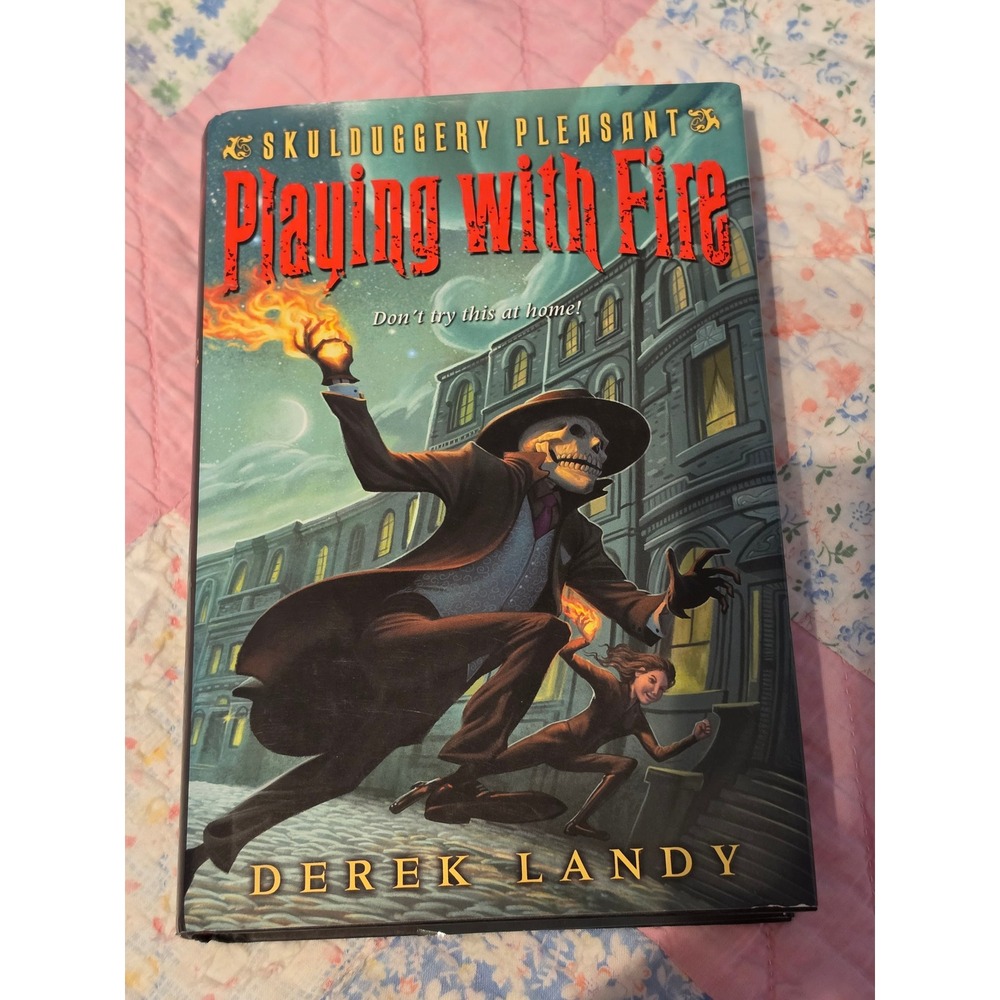 Skulduggery Pleasant Playing with Fire Derek Landy Hardcover First Edition 2008